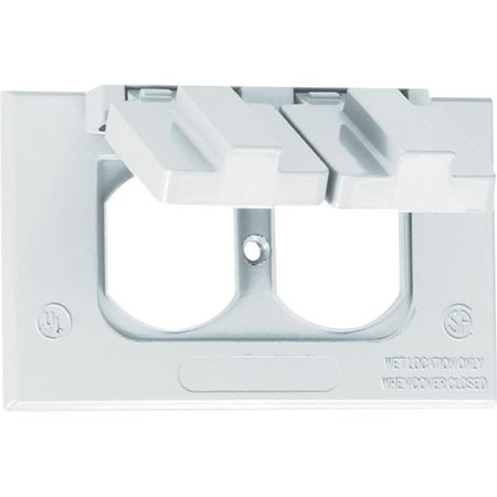 Sigma Box Cover, 1 Gang, Metal Die-Cast, Duplex Receptacle Cover Type 3426053